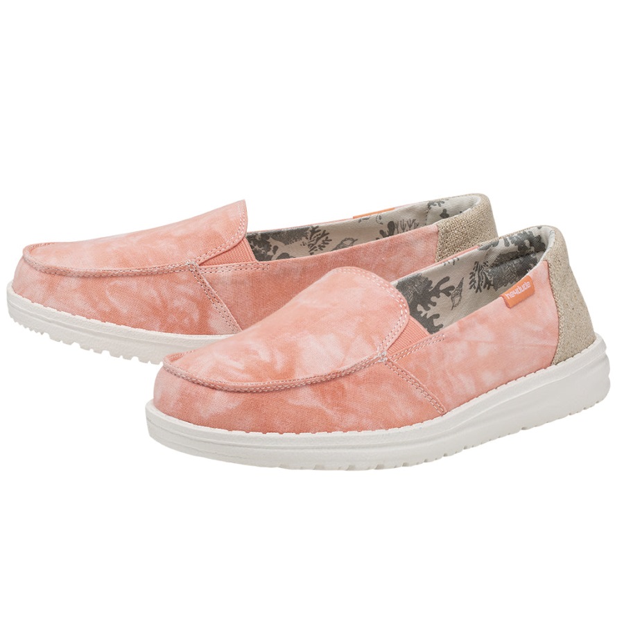 Hey Dude Lena Tye Dye Pfirsich Damenschuhe Seitenansicht