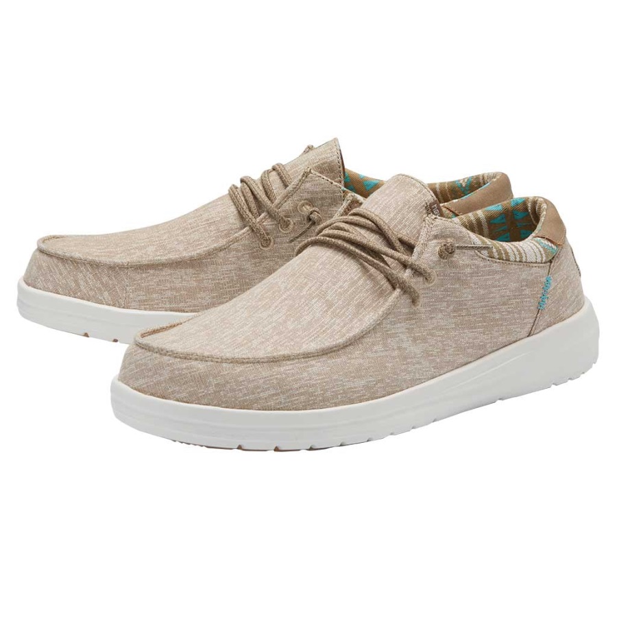 Hey Dude Paul Chambray Beige Seitenansicht