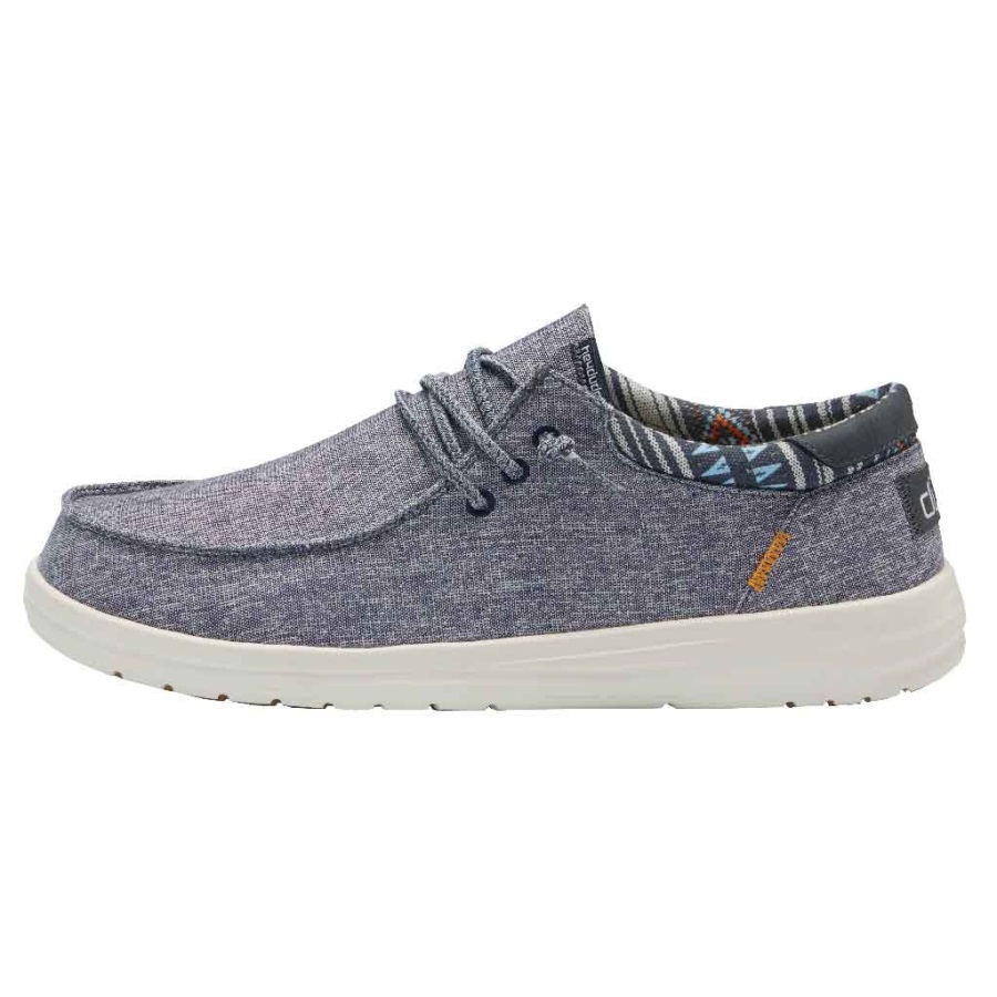 Hey Dude Paul Chambray Navy Front View
