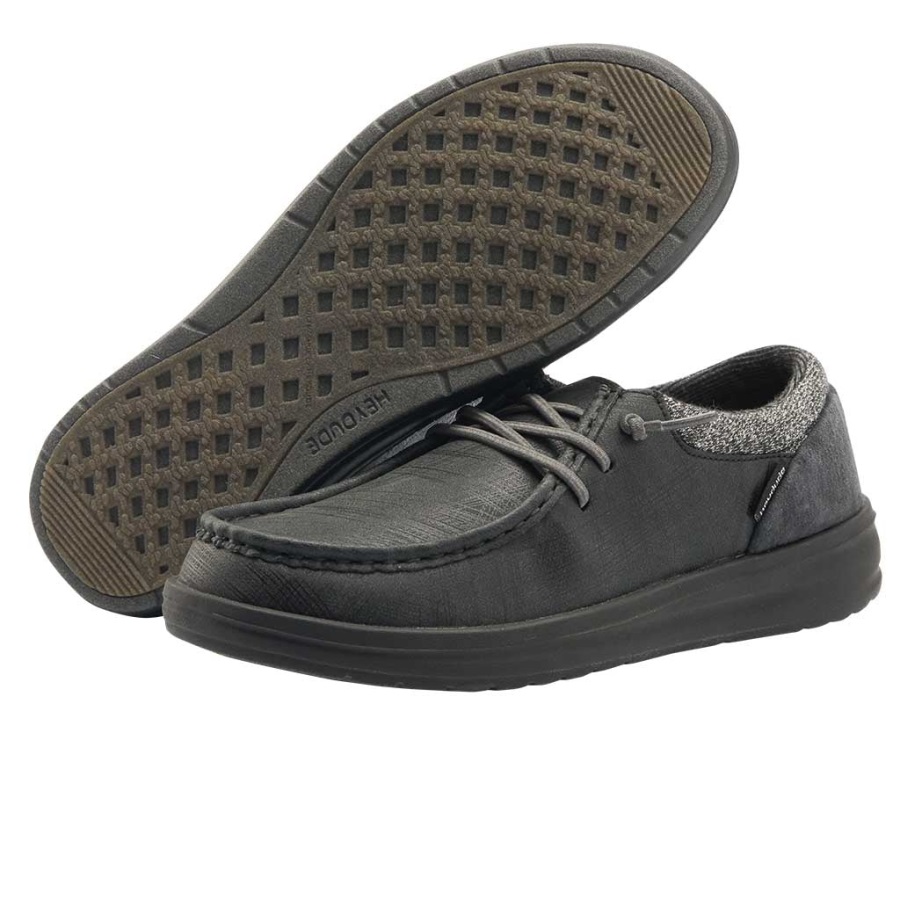Hey Dude Polly Black Graphit Bottom Display