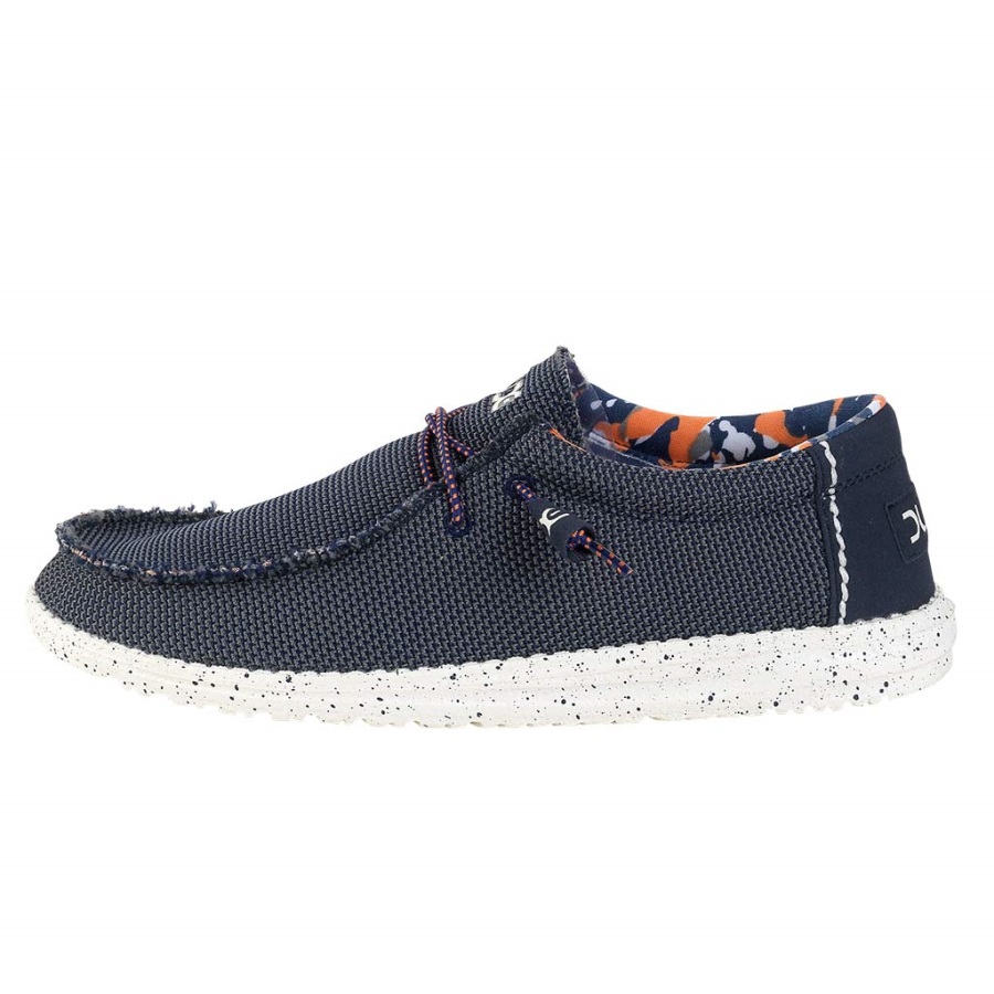 Hey Dude Wally Sox Blue Multi Frontal Display