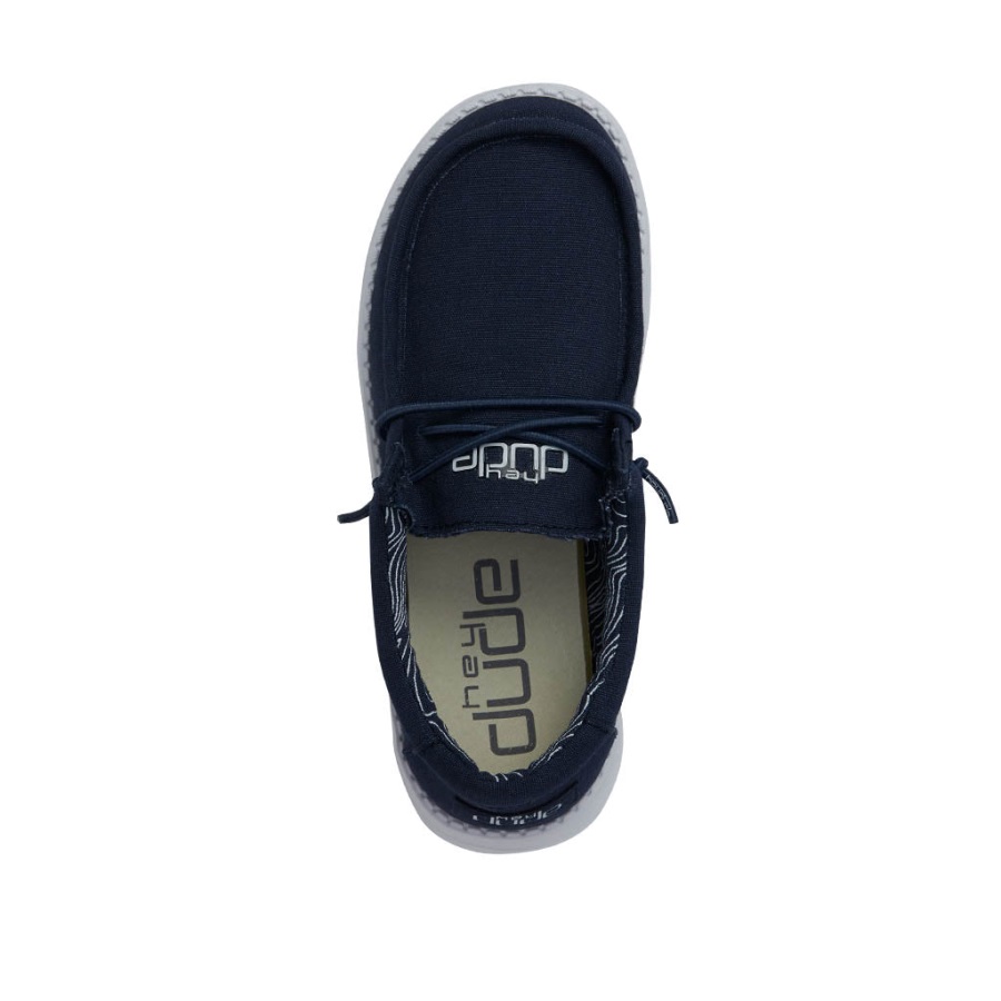 Hey Dude Wally Youth Navy Packaging Display