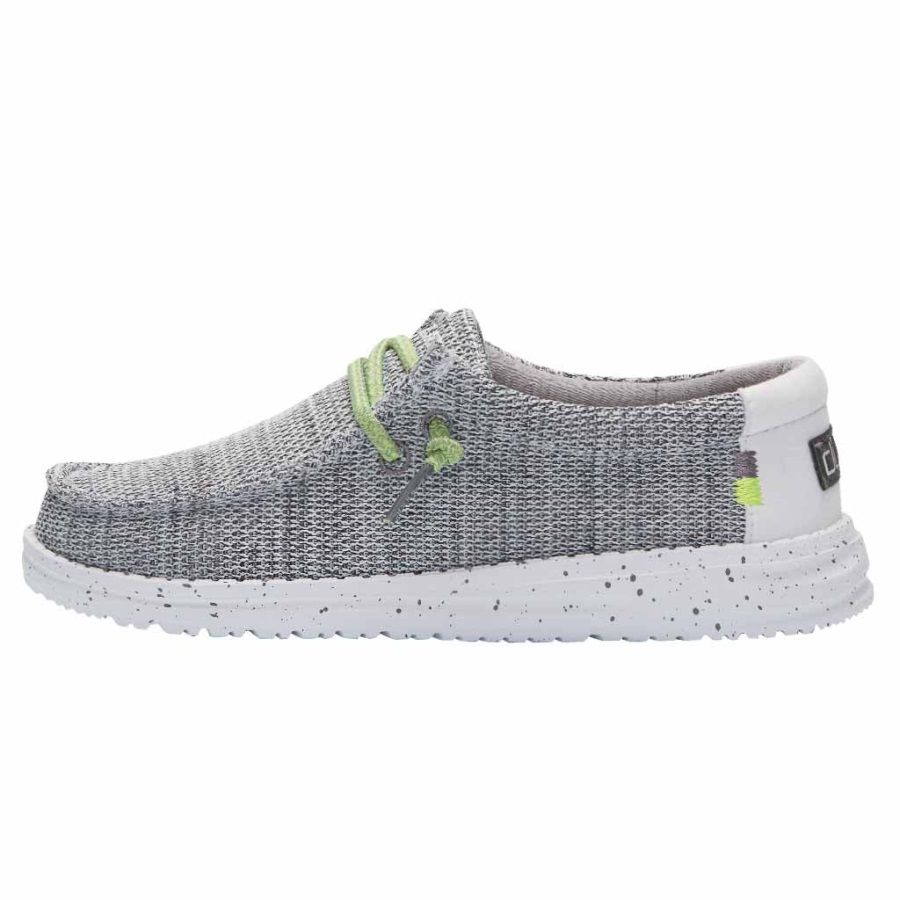 Hey Kumpel Wally Youth Sox Stone White Front Display