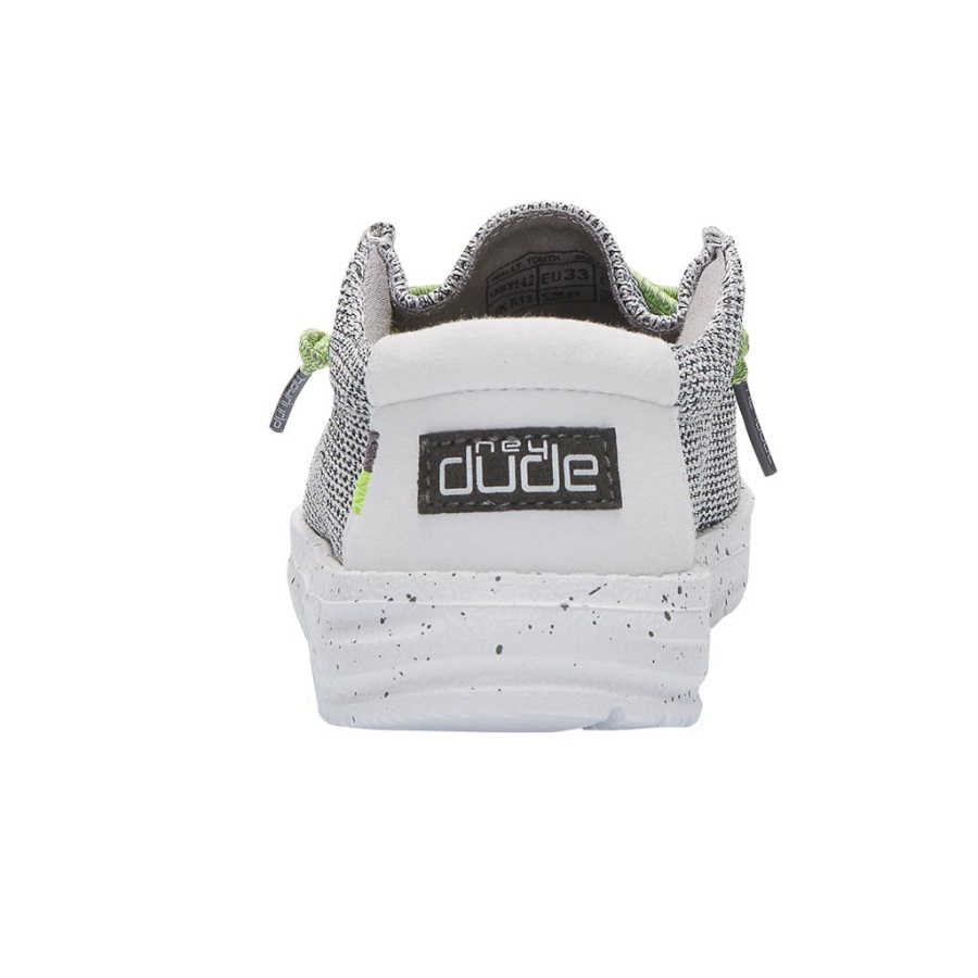 Hey Kumpel Wally Youth Sox Stone White Multi-Winkel-Display