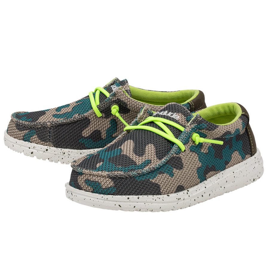 Hey Kumpel Wally Youth Sox Taupe Camo Side Display