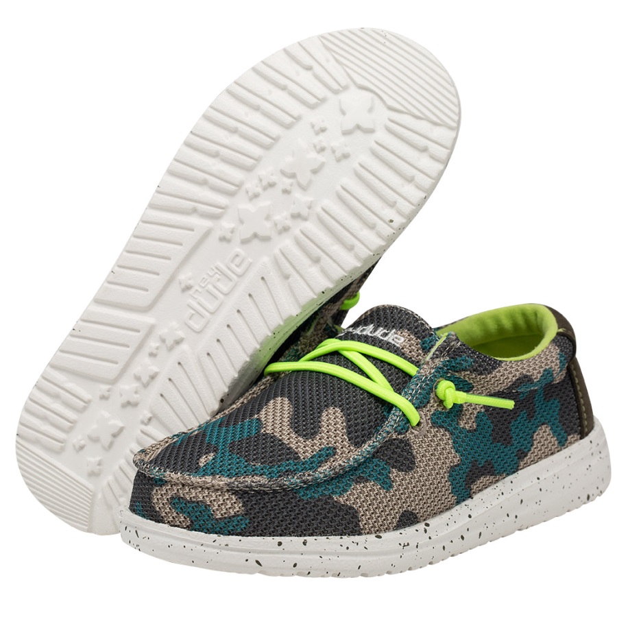 Hey Kumpel Wally Youth Sox Taupe Camo Insole Display