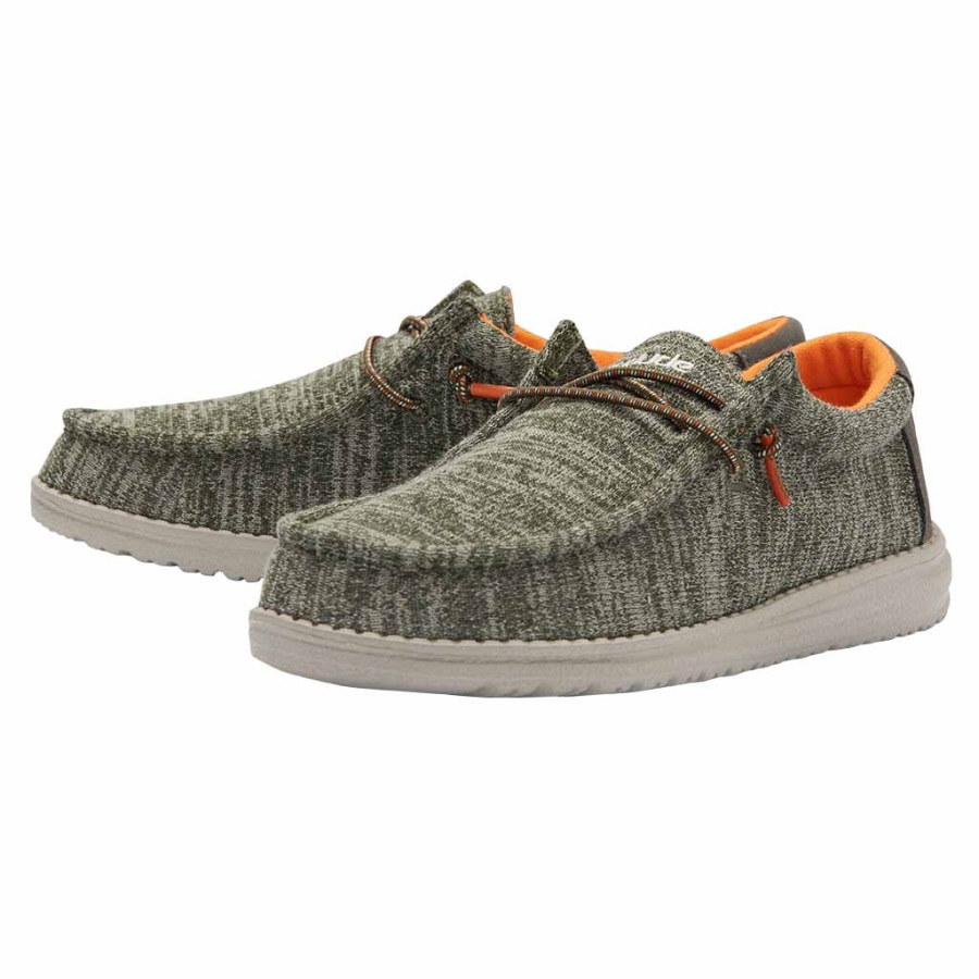 Hey Dude Wally Youth Stretch Salbei Seitensicht