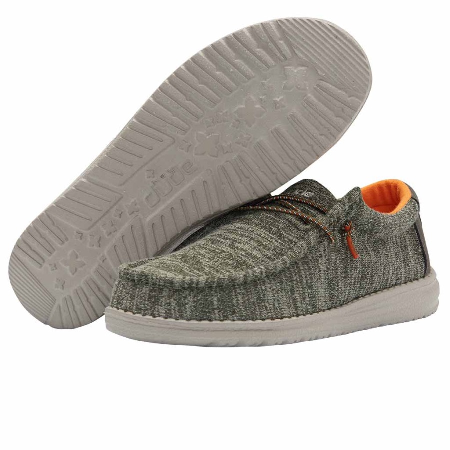 Hey Dude Wally Youth Stretch Salbei Detailansicht