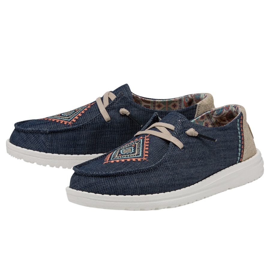 Hey Dude Wendy Boho Grau Ozeanblau Seitenansicht