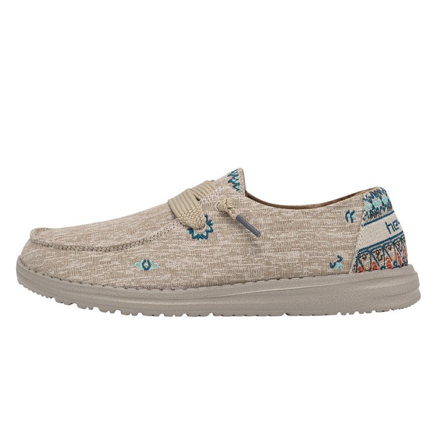 Hey Dude Wendy Flora Sonnenblume Beige Frontansicht