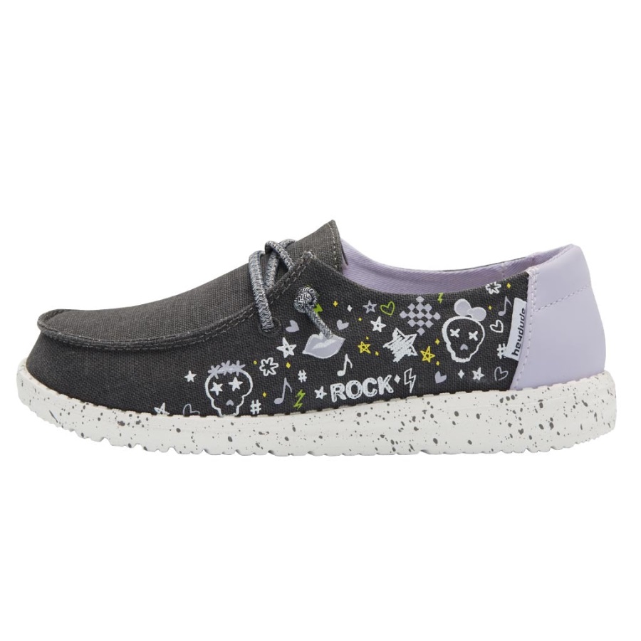 Hey Typ Wendy Youth Doodle Black Frontanicht