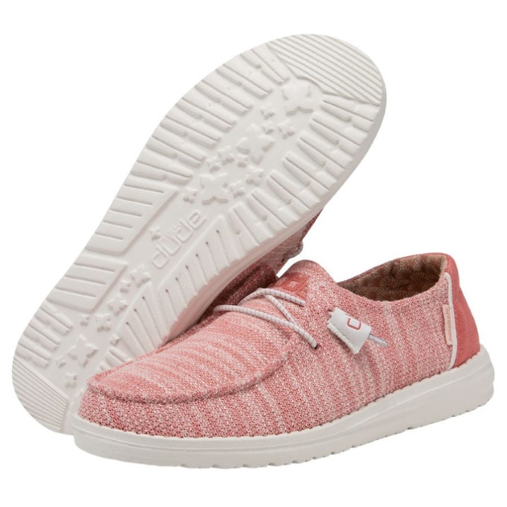 Hey Dude Coral Pearl Wendy Stretch Bottom Display