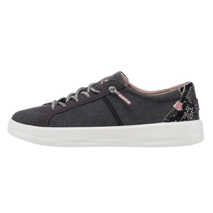 Hey Dude Pechschwarze Karina Sneaker Frontansicht
