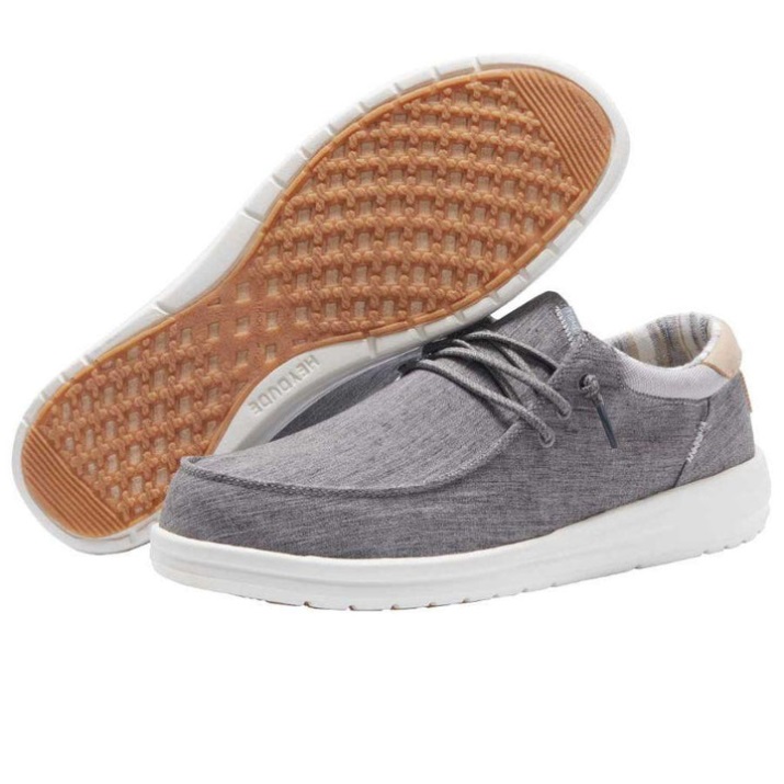 Seitenansicht des Paul Chambray Modells Hey Dude Paul Chambray seitliche Ansicht