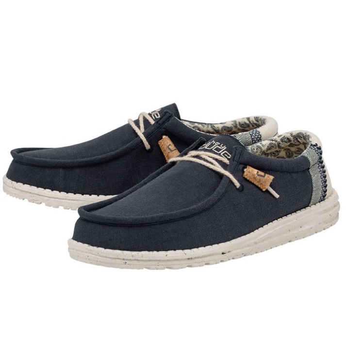 Wally Break Stitch Navy Hand-Sewn-Details