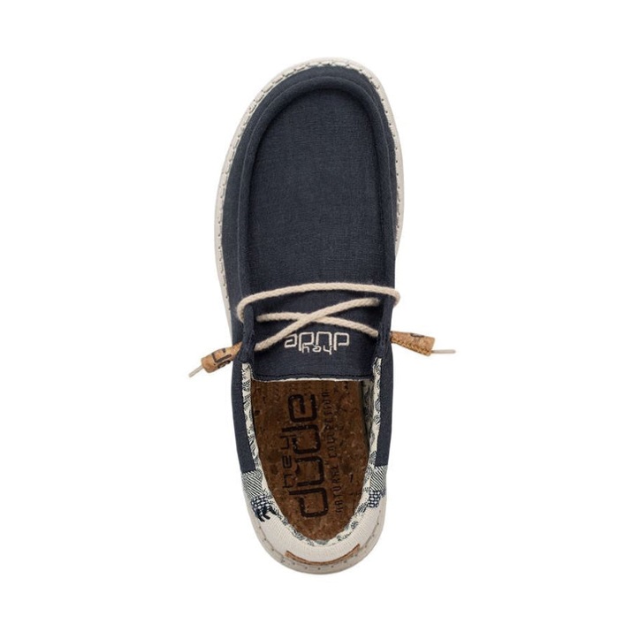 Wally Break Stitch Navy Panorama -Display