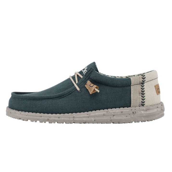 Hey Kumpel Wally Break Stitch Blaugrün Schuhe