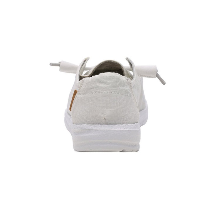 Hey Dude Wendy Chambray White Material Nahaufnahme