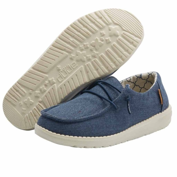 Hey Dude Wendy Jugend Sparkling Denim Damen der alleinigen Nahaufnahme