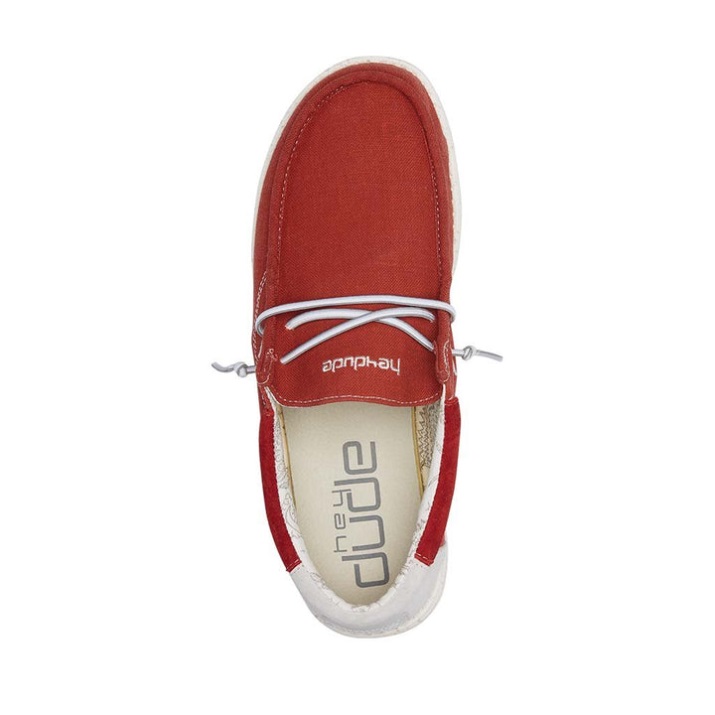 Wally Flow Pompeian Red Detailansicht des Obermaterials