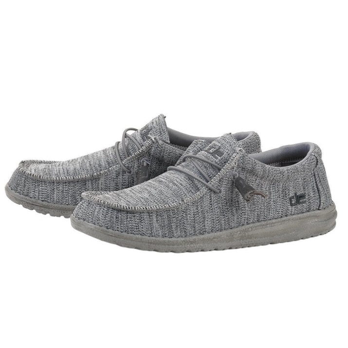 Wally Sox Grey Hey Dude Schuhe Seitenansicht