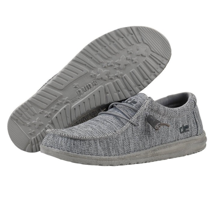 Wally Sox Grey Hey Dude Schuhe Detailansicht