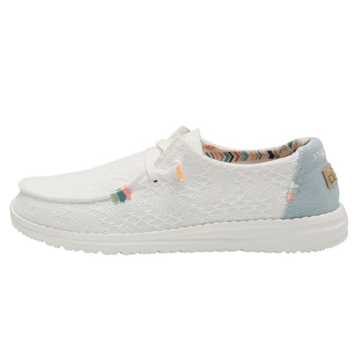 Hey Dude Wendy Boho White Häkeln Damenschuhe