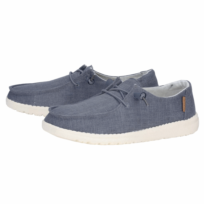 Wendy Chambray Navy White Side View
