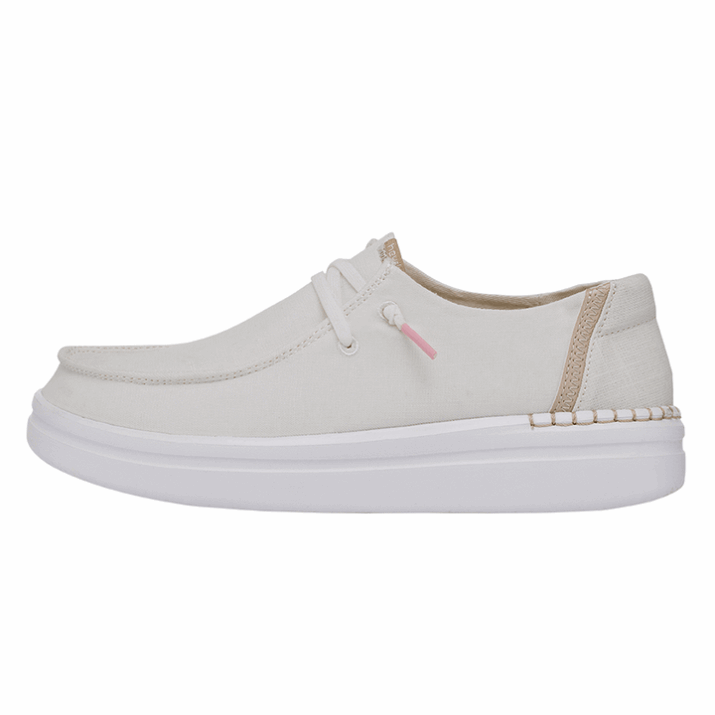 Wendy Rise Sparkling White Hey Dude Damenschuhe Frontansicht