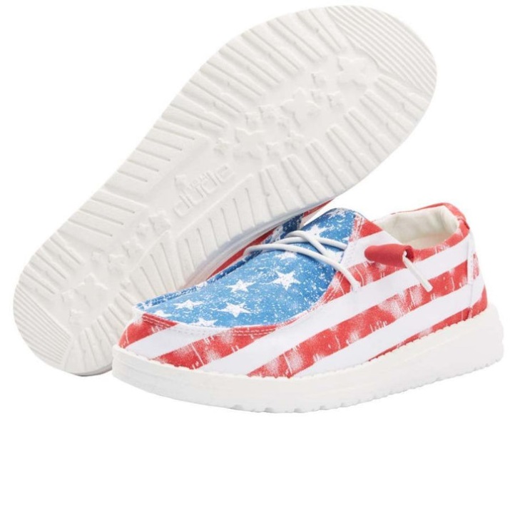 Wendy Star Spangled Hey Dude Schuhe Detailansicht Schnürung